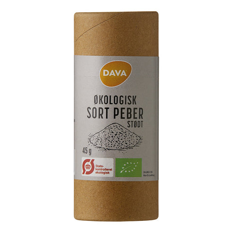 DAVA øko sort peber, stødt 45 g