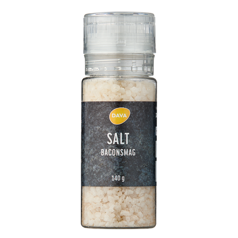 DAVA salt with bacon flavor 140 g, grinder