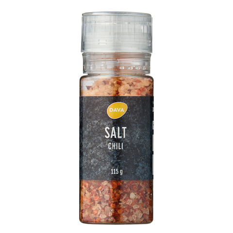 DAVA salt w. chili 115 g, grinder