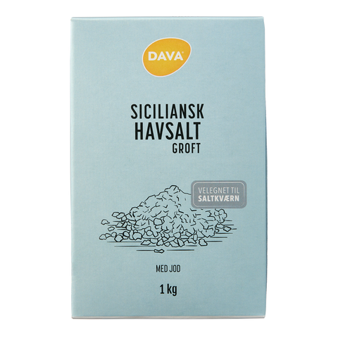 DAVA grovt sicilianskt havssalt 1 kg