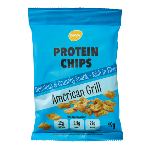 DAVA Protein Chips, American Grill 49 g