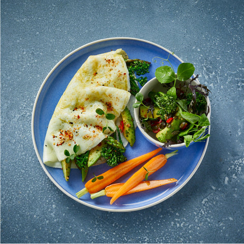 Æggehvidewrap med avokado lavet af DAVA whitePRO Egg White Powder