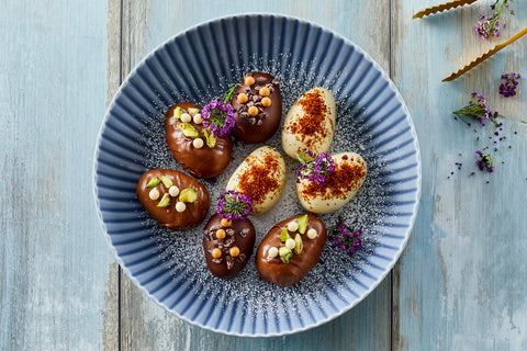 Påskeæg med marcipan og chokolade