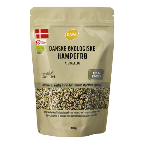 DAVA øko afskallede hampefrø 300 g