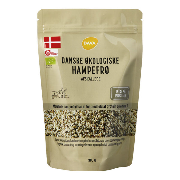 DAVA øko afskallede hampefrø 300 g DAVA Shop
