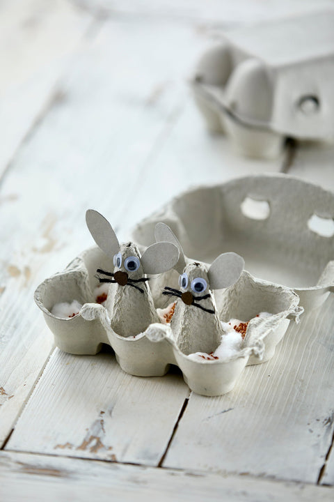 DIY: Lav søde små mus af en æggebakke