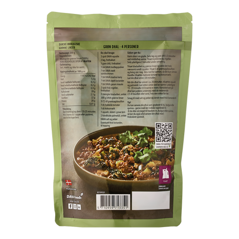 DAVA øko grønne linser 300 g