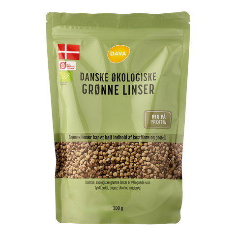DAVA øko grønne linser 300 g