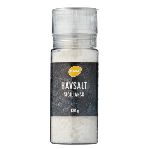 DAVA siciliansk havsalt 130 g, kværn