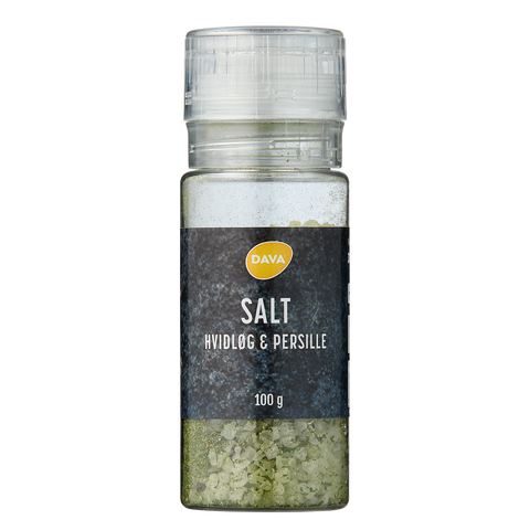 DAVA salt m. hvidløg og persille 100 g, kværn