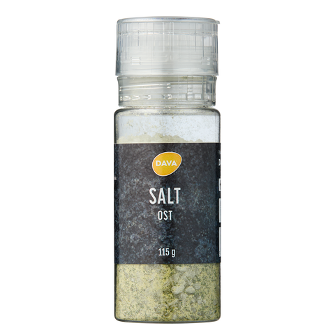 DAVA salt m. ost 115 g, kværn