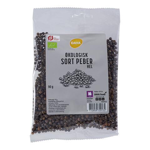 DAVA øko hel sort peber 90 g