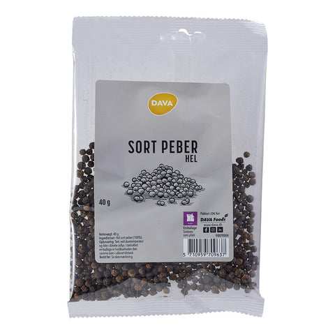 DAVA hel sort peber 40 g