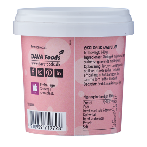 DAVA øko bagepulver 140 g
