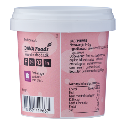 DAVA bagepulver 140 g