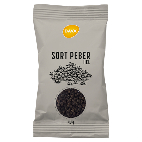 DAVA hel sort peber 40 g ps