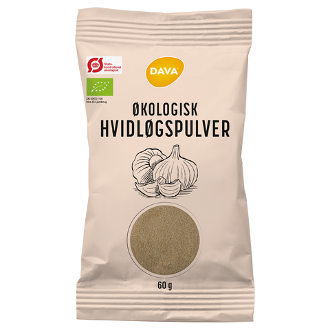 DAVA øko hvidløgspulver 60 g ps