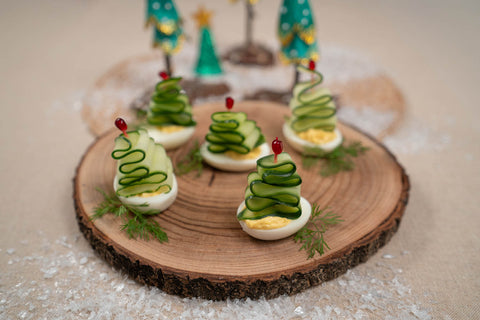 Djævleæg med agurkejuletræer