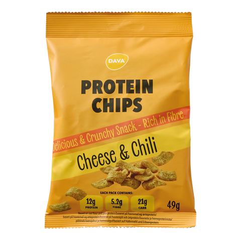 DAVA Protein Chips, Käse &amp; Chili 49 g