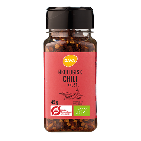 DAVA øko hel chili i plaktikbøtte