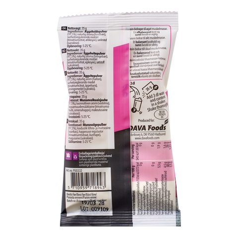 DAVA whitePRO Powder, raspberry 35 g