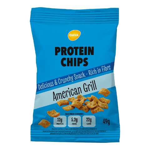 DAVA Protein Chips, American Grill 49 g