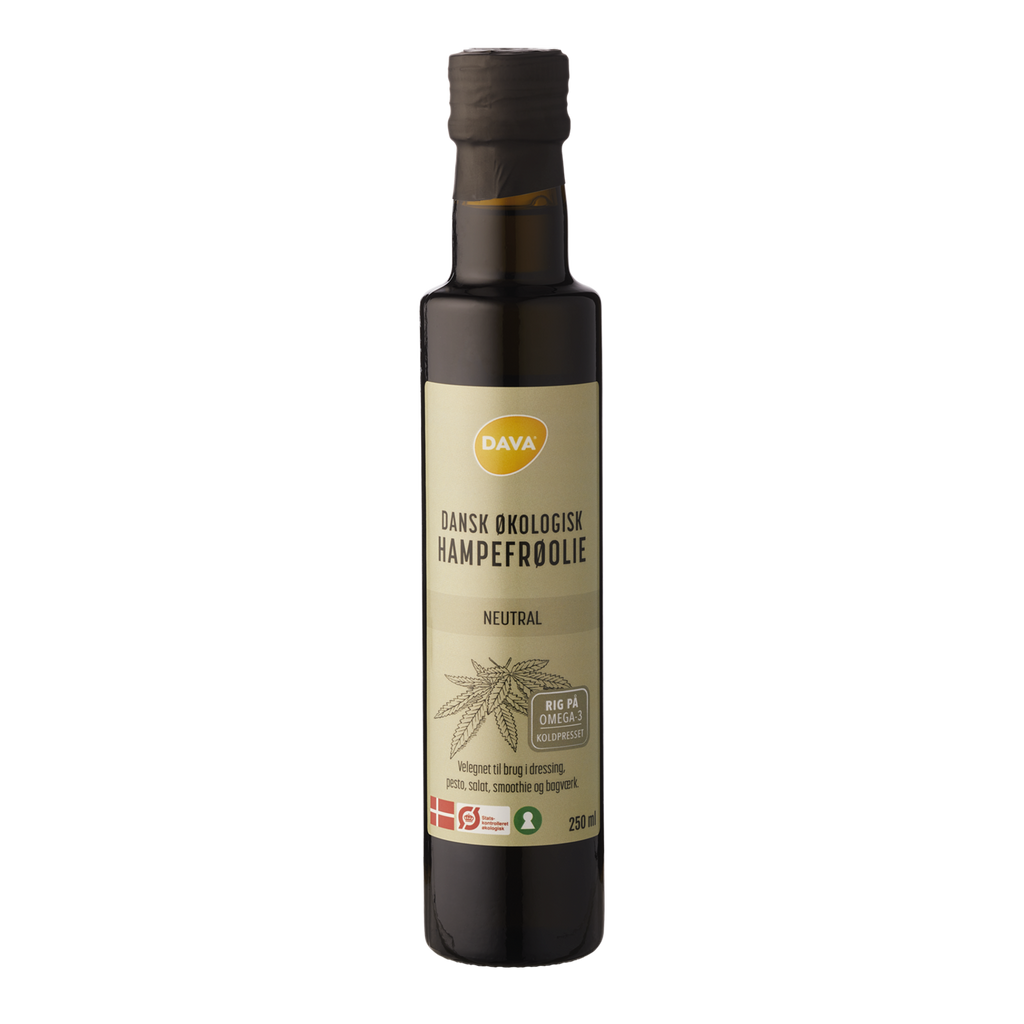 DAVA øko hampefrøolie neutral 250 el. 500 ml